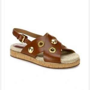 Michael Kors Collection Hallie leather sandals